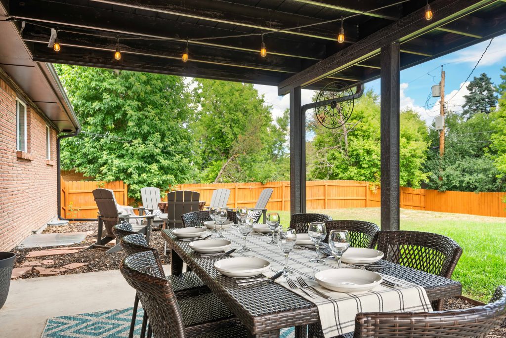 Patio dining and fire pit